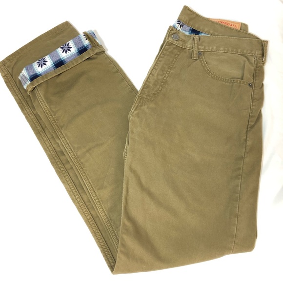 fleece khaki pants